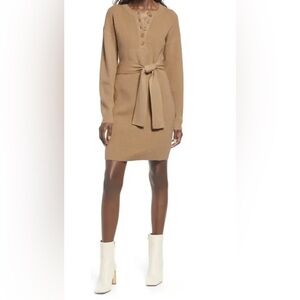 Charles Henry Sweater Dress New With‎ Tags size Med Camel Color F30